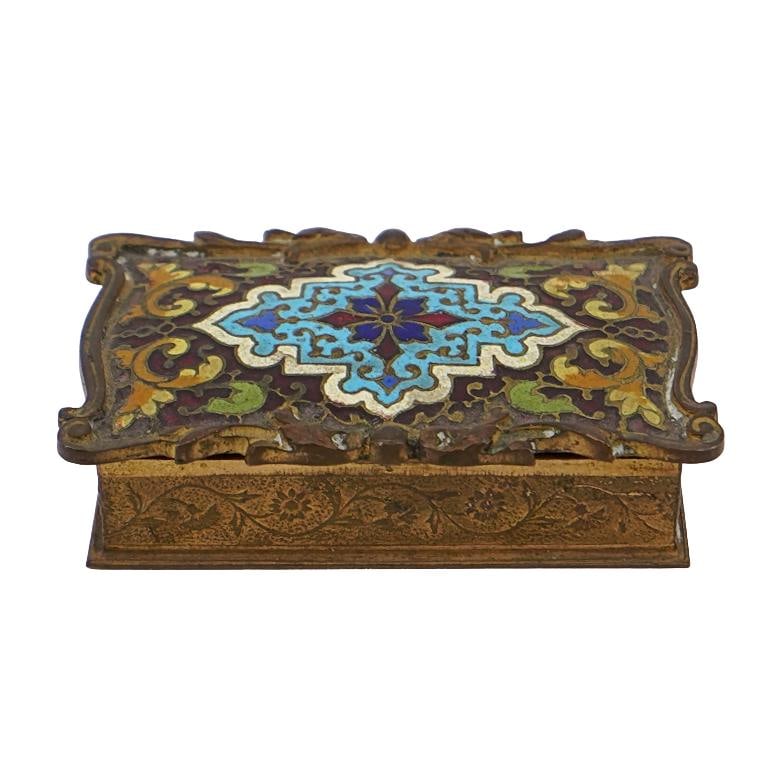 Antique Gilded Cloisonne Trinket Box (1 of 4)