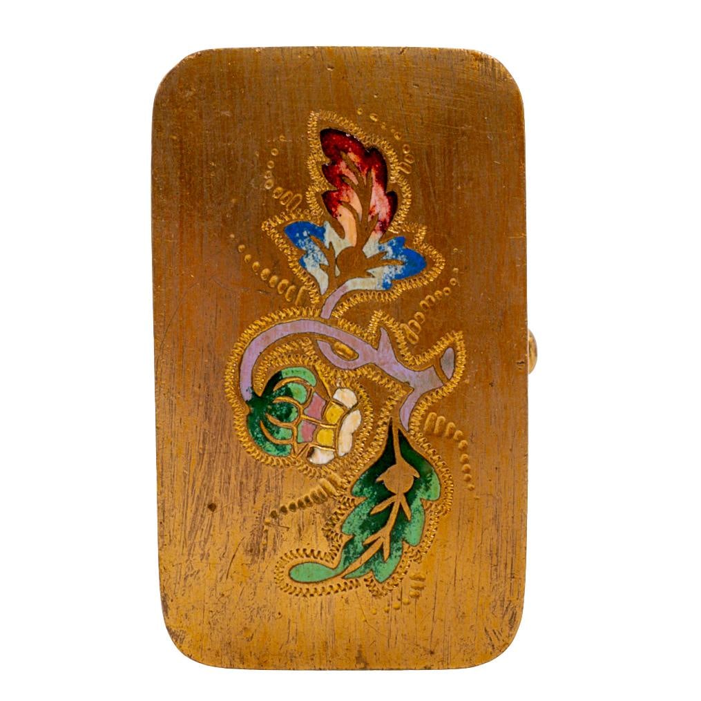 Antique French Gilded Champleve Trinket Box (1 of 6)