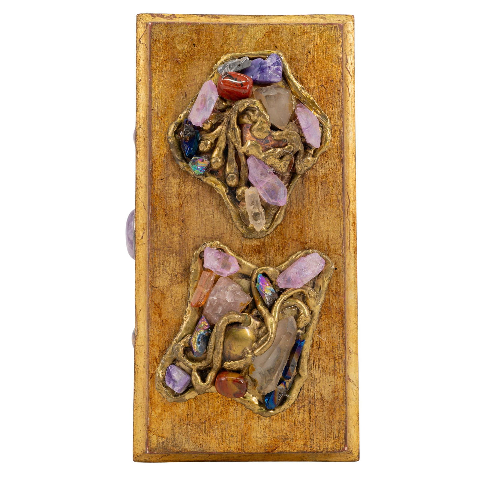 Vintage Jeweled Carved Gilt Wooden Box (1 of 5)