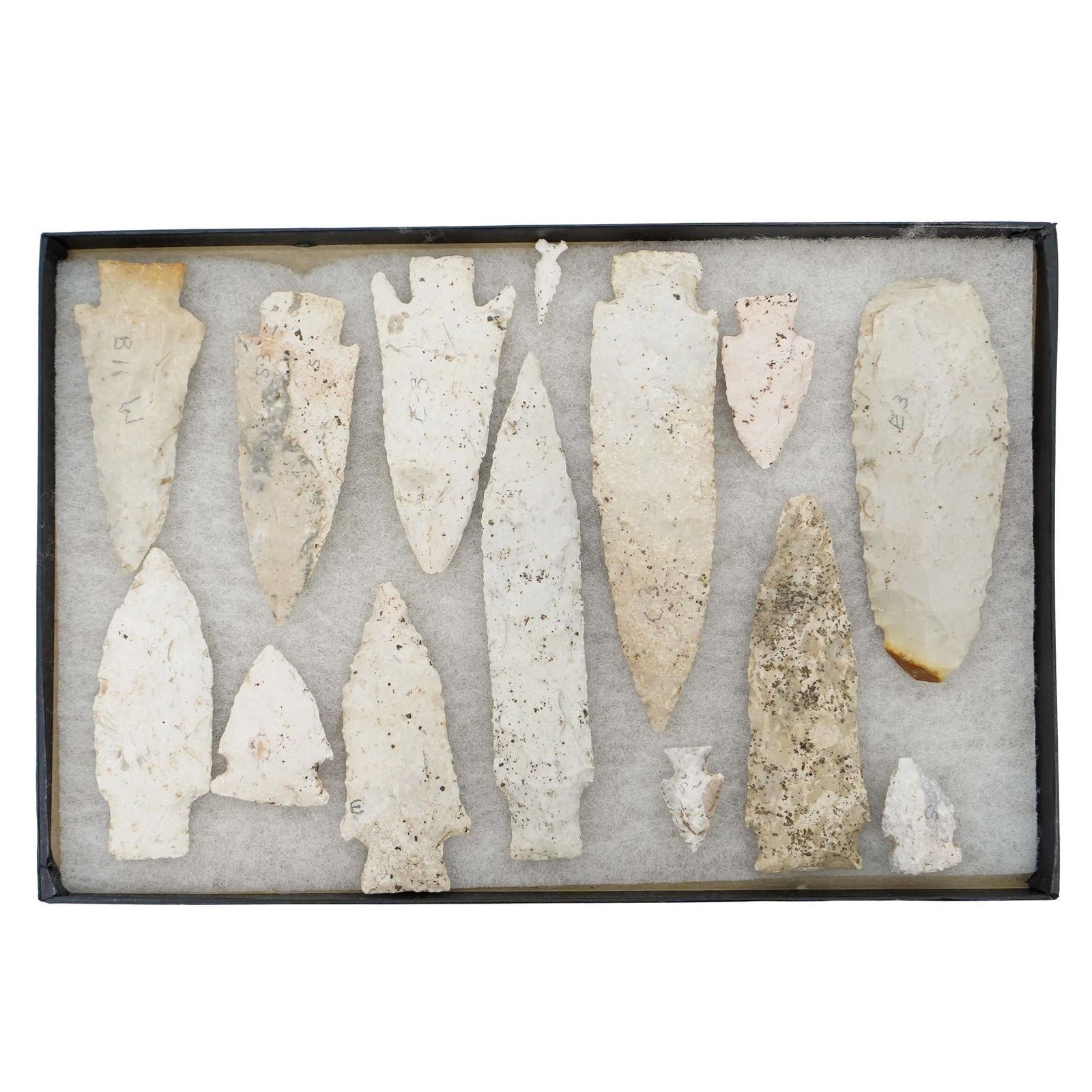 (14 Pc) Antique Native American Arrowheads Collection (1 of 4)