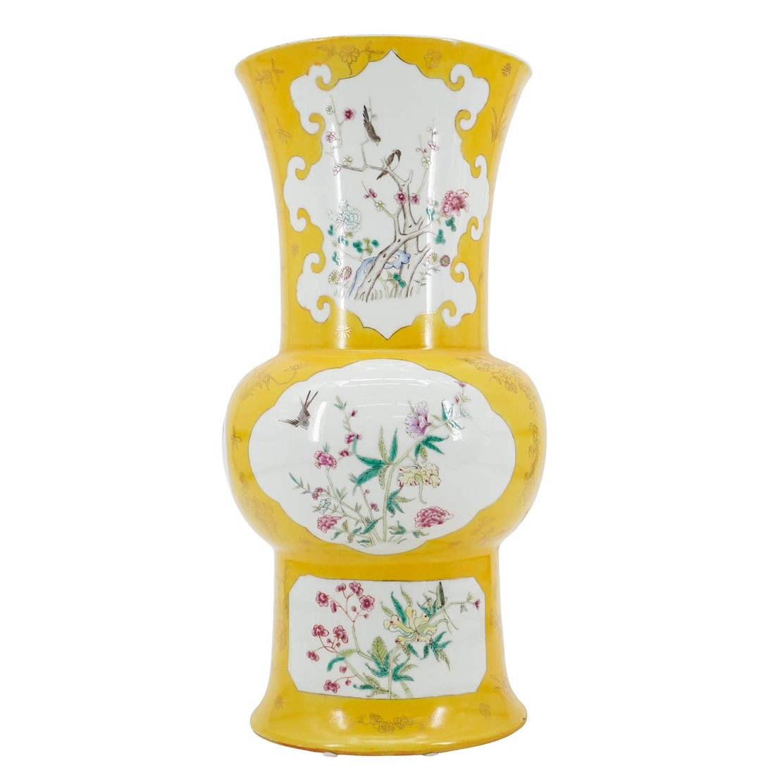 Chinese Famille Rose Porcelain Gu Vase (1 of 7)