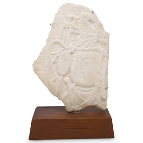 Chinese Carved Stone Guanyin