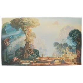 Harold Hitchcock (English, 1914-2009) "Plains Of Jupiter" Lithograph