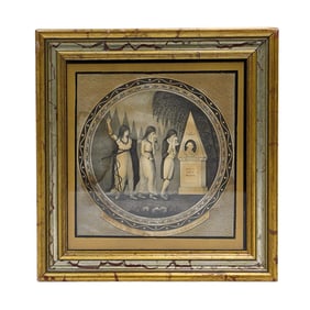 Clark Thomas Mourning Stipple Engraving of G. Washington