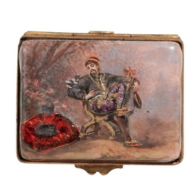 Antique Limoges Hand Painted Snuff Box