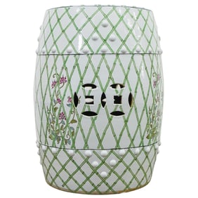 Japanese Porcelain Ware Garden Seat Stool
