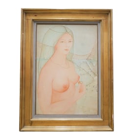 Serge Carre (French, b. 1929) "Cleopatra" Oil on Canvas