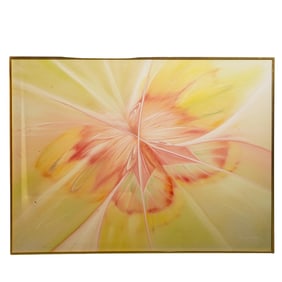 Signed Mid-Century Floral Oil Painting