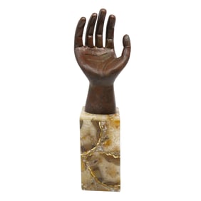 Contemporary Carved Hand on Agate