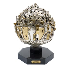 Frank Meisler (Israeli, 1929-2018) Silver Plated "Jerusalem" Sculpture