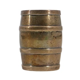 Antique Sterling Silver Barrel