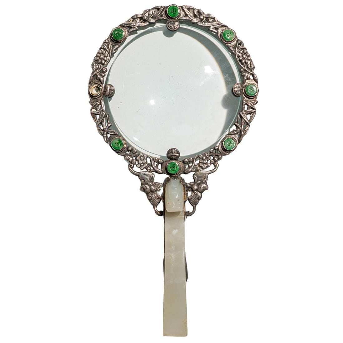 Chinese Silver and Jade Magnifying Glass (1 of 6)