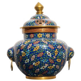 Vintage Chinese Cloisonne Enamel Censer