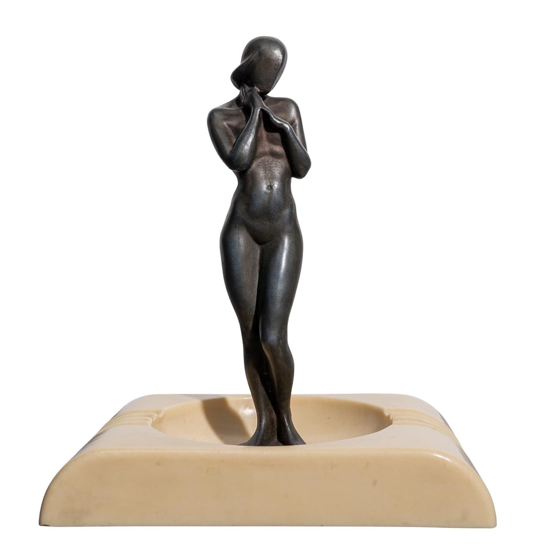 Ferriot Brothers (American, 20th century) Art Deco Sculpture: Ferriot Brothers (American, 20th century) Art Deco Sculpture1920s-1930s, AmericanAn art deco sculpture of a woman by Joe Ferriot of the Ferriot Brothers (American, 20th century). Composite base marked