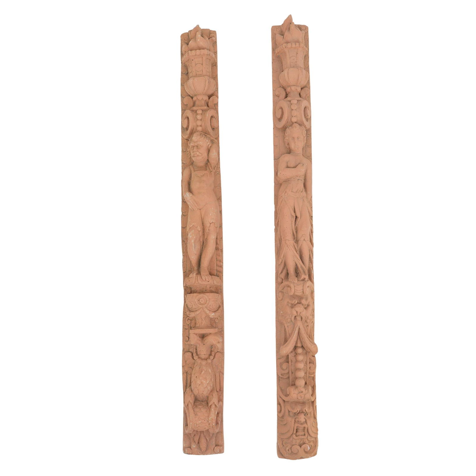 (2 Pc) Terracotta Wall Ornamental Plaques (1 of 10)