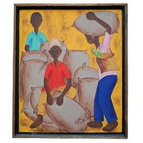Henry Bottex (Haitian, b. 1947) Oil Painting