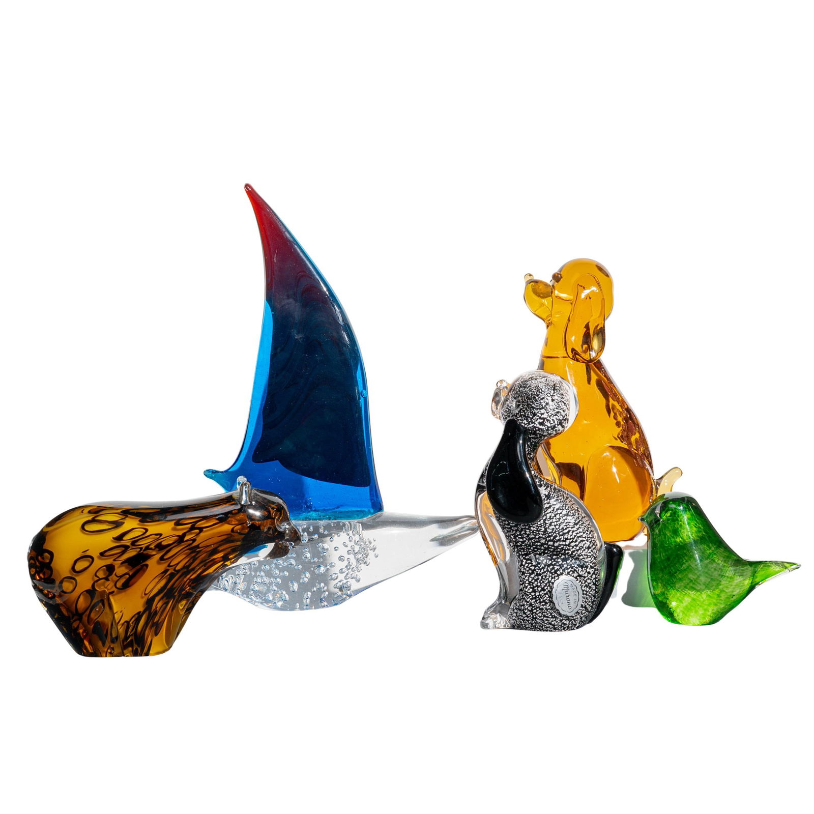 (5 Pcs) Collection of Art Glass Figurines (1 of 11)