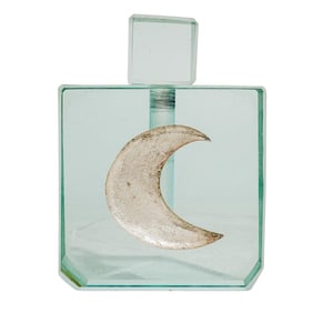 Glass Moon Paperweight