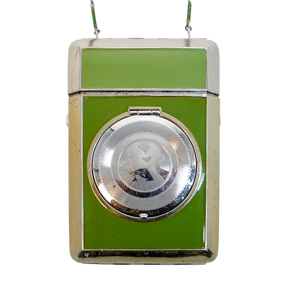 Art Deco Green Enamel Compact Purse (1 of 4)