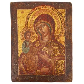 Greek Icon of the Virgin Mary with Christ Child