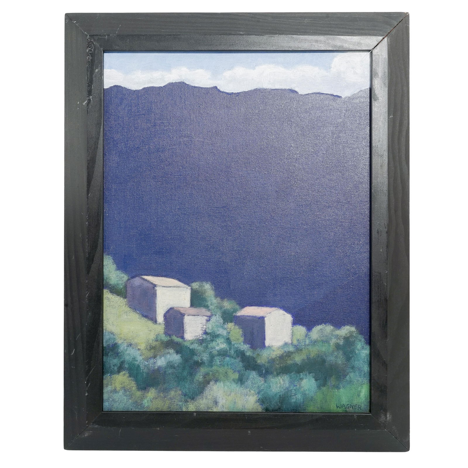 Reiner Wagner (German, b. 1942) "Three Houses at Twilight" (1 of 4)