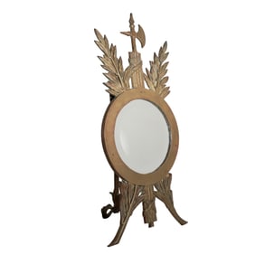 Gilt Bronze Axe Mirror