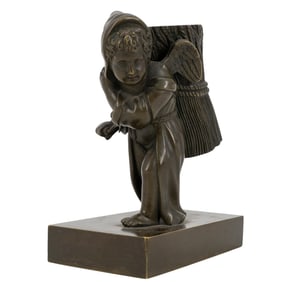 Bronze Angel Match Holder