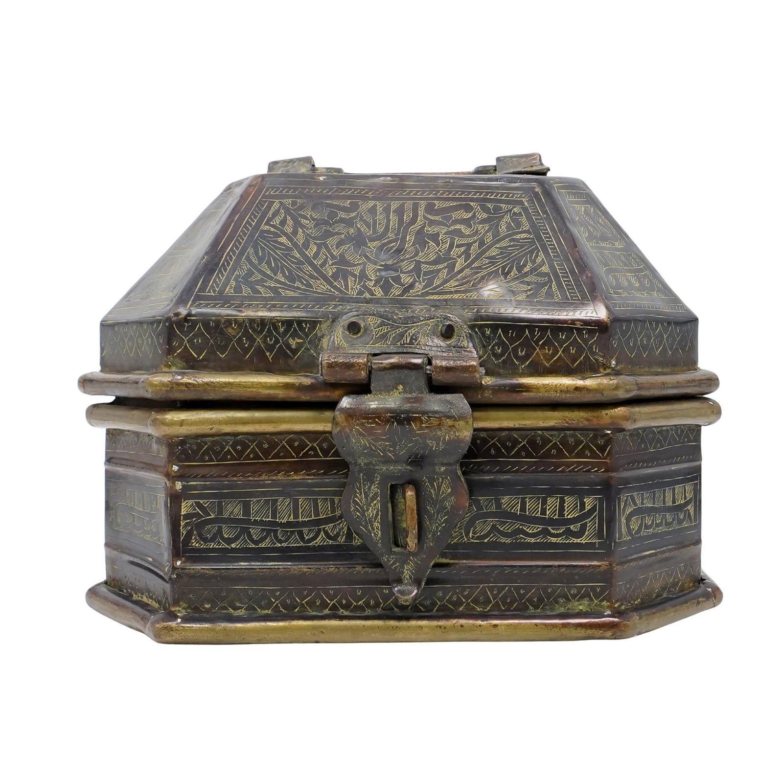Antique Middle Eastern Bronze Strong Box (1 of 5)