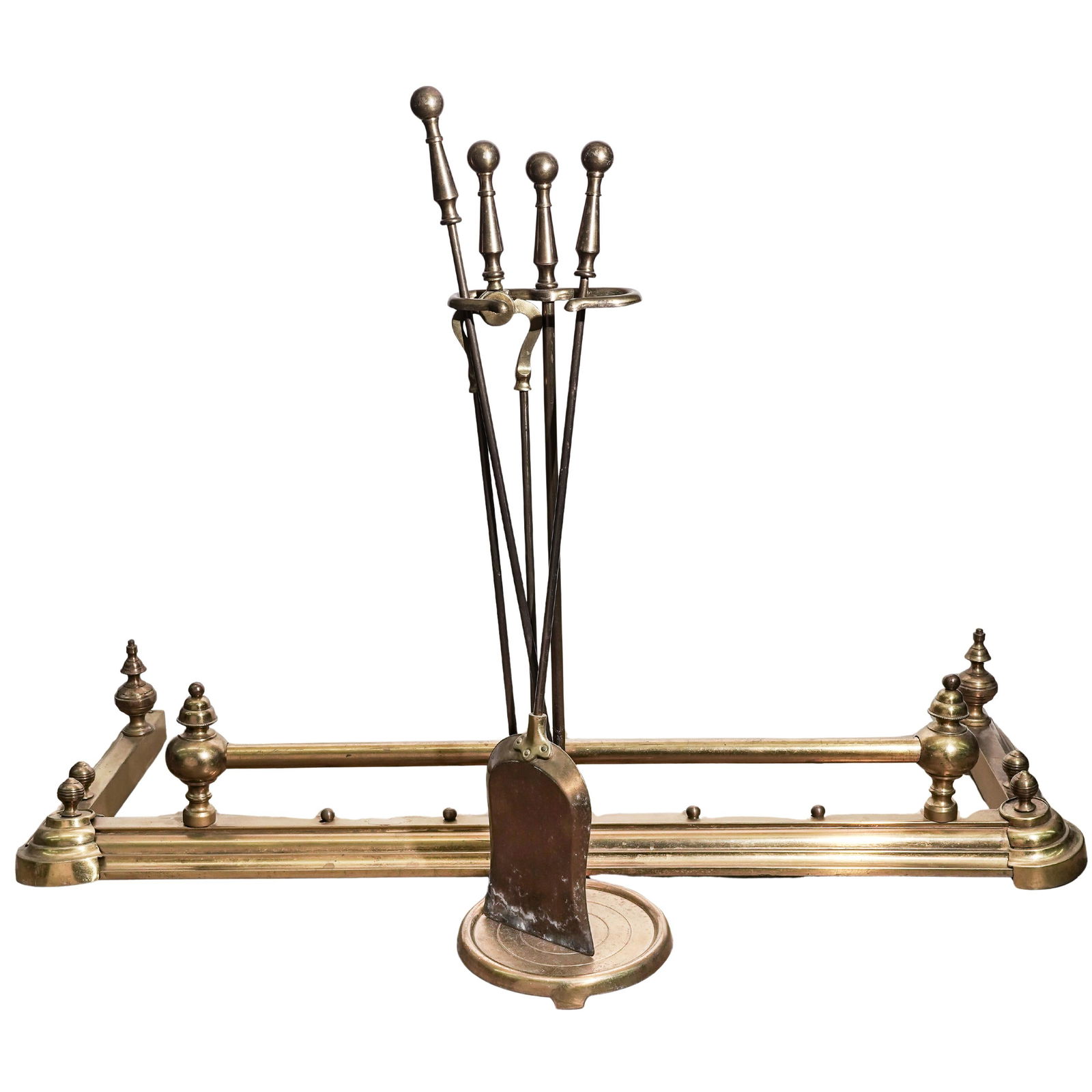 Vintage Gilt Bronze Fireplace Set (1 of 6)