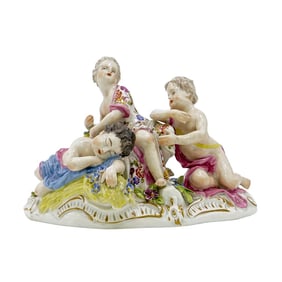 Antique Meissen Porcelain Grouping