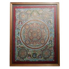 Tibetan Thangka Buddha Mudra Mandala