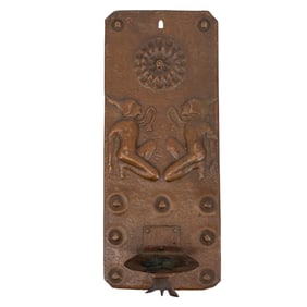 Antique Handcrafted Copper Candleholder