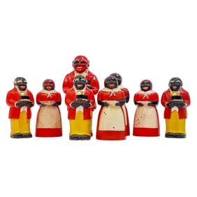 (11 Pc) Black Americana Salt & Pepper Shakers