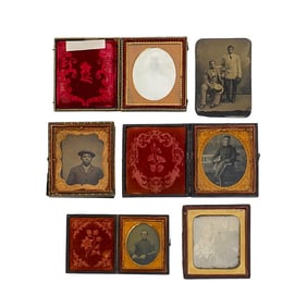 (6 Pc) Civil War Era Tintype & Daguerreotype Photos