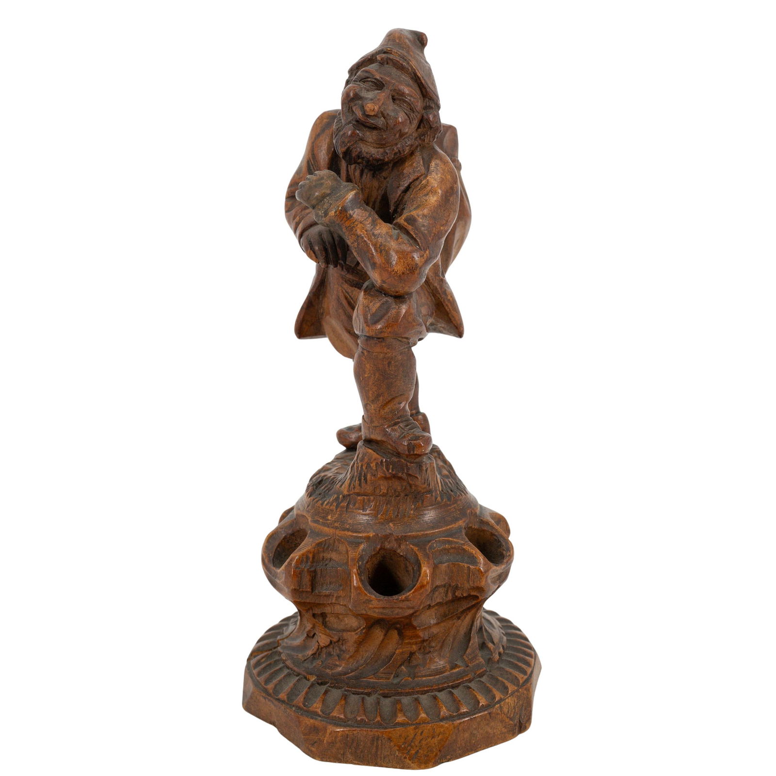 Hand-Carved Wood Gnome Pencil Holder (1 of 4)