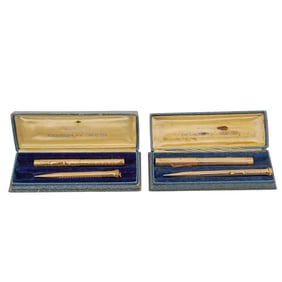 (2 Pcs) Vintage Wahl-Eversharp Fountain Pen & Pencil Sets