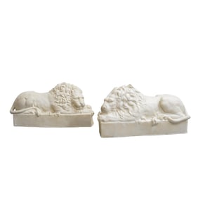 Pair Ceramic Guardian Lions
