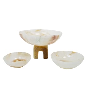 (3 Pc) Alabaster bowls