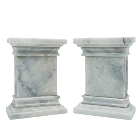 Pair of Classical Carved Marble Bookends