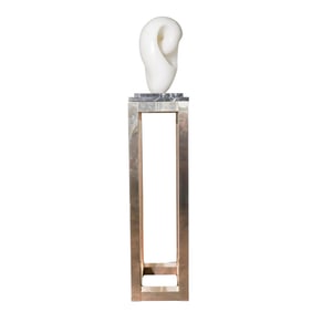 Fine Modernist Marble Sculpture w/ Stand