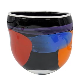 Large Leon Applebaum (American, B. 1945) Glass Vase