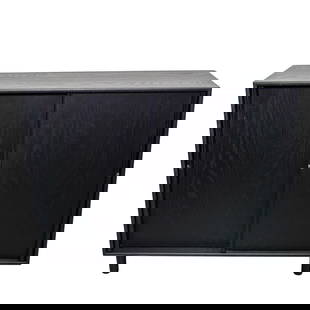 Norwegian Designed "Edel" Console: Norwegian Designed "Edel" Console2018-2022, Norway/Scandinavia /TurkeyA black wooden console cabinet designed by two Norwegian designers out of Oslo named Thomas Jenkins and Sverre Uhnger (established