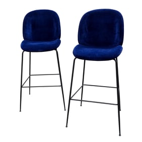 Gubi "Beetle" Cobalt Blue Barstools
