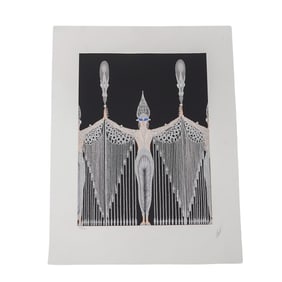 Erte (Russian/French, 1892-1990) "Les Bijoux De Perles" Serigraph