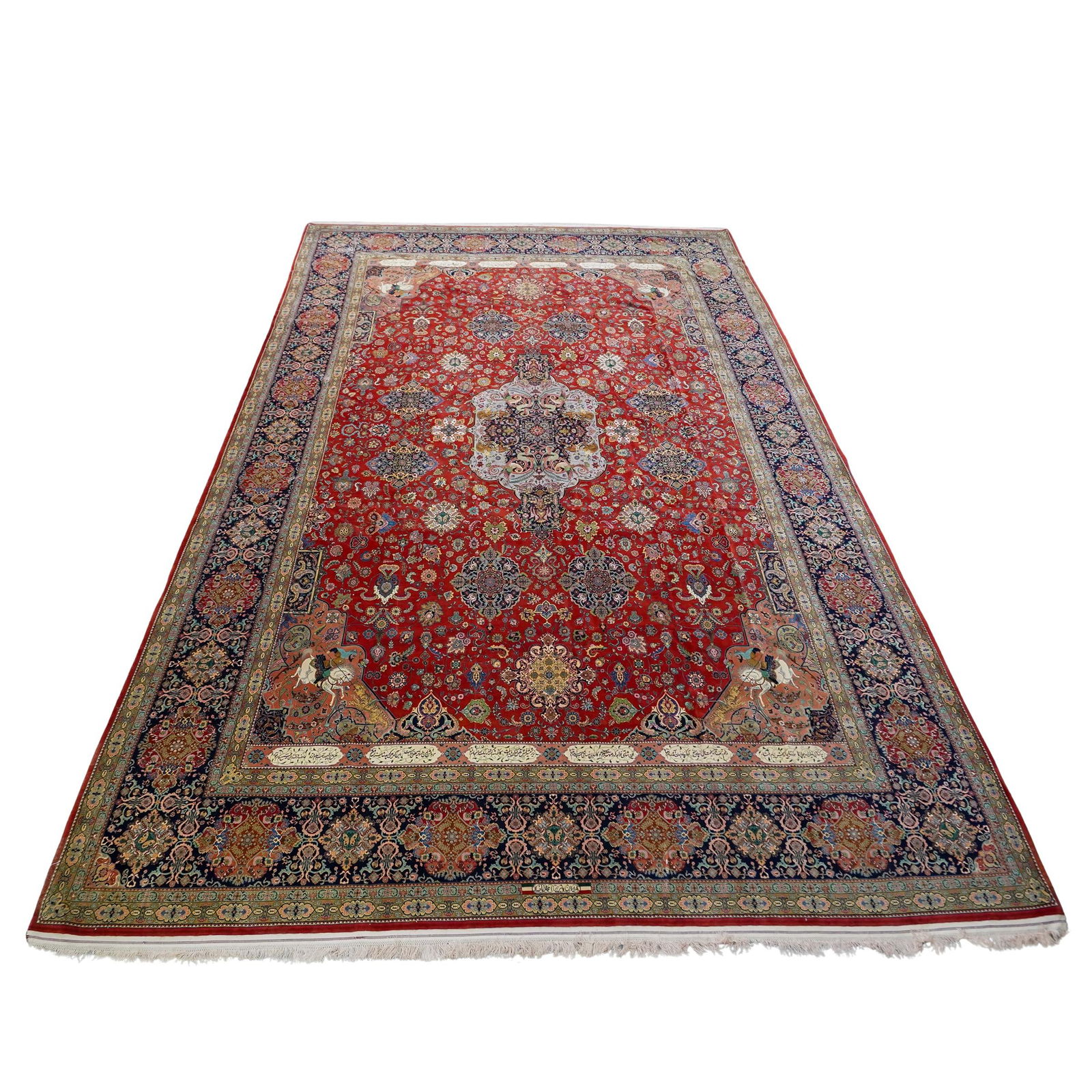 Monumental Persian Tabriz Alabaf Silk Blend Rug (1 of 15)