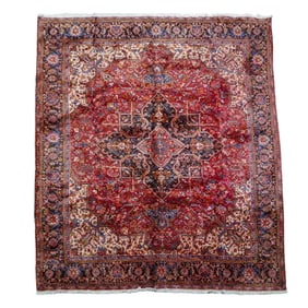 Persian Heriz Wool Area Rug
