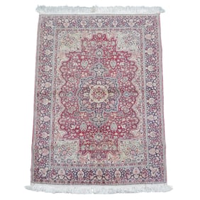 Indo-Persian Kashmir Silk Rug