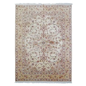 Persian Tabriz Wool and Silk Area Rug