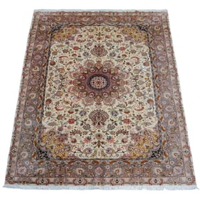 Persian Tabriz Wool & Silk Rug