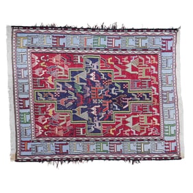 Anatolian Hand-Knotted Wool Rug